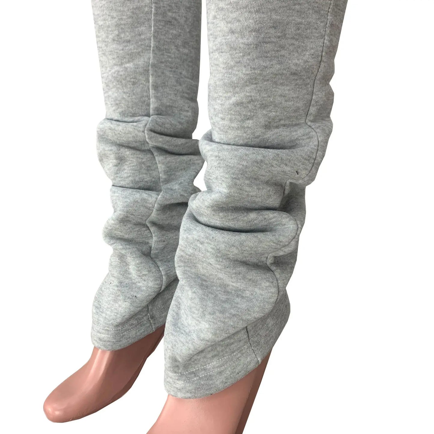 Women's Mid-Waist Thick Stacked Jogger Sweatpants
