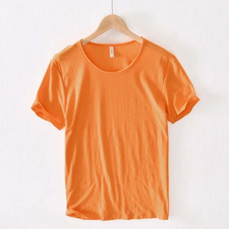 Men's Lightweight Cotton Slim-Fit T-Shirt - Breathable and Comfortable Tee