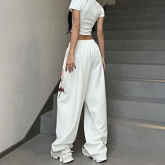 Women's High Waist Drawstring Loose Fit Elastic Sweatpants