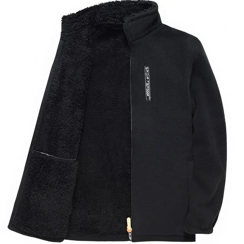 mens fleece jacket black