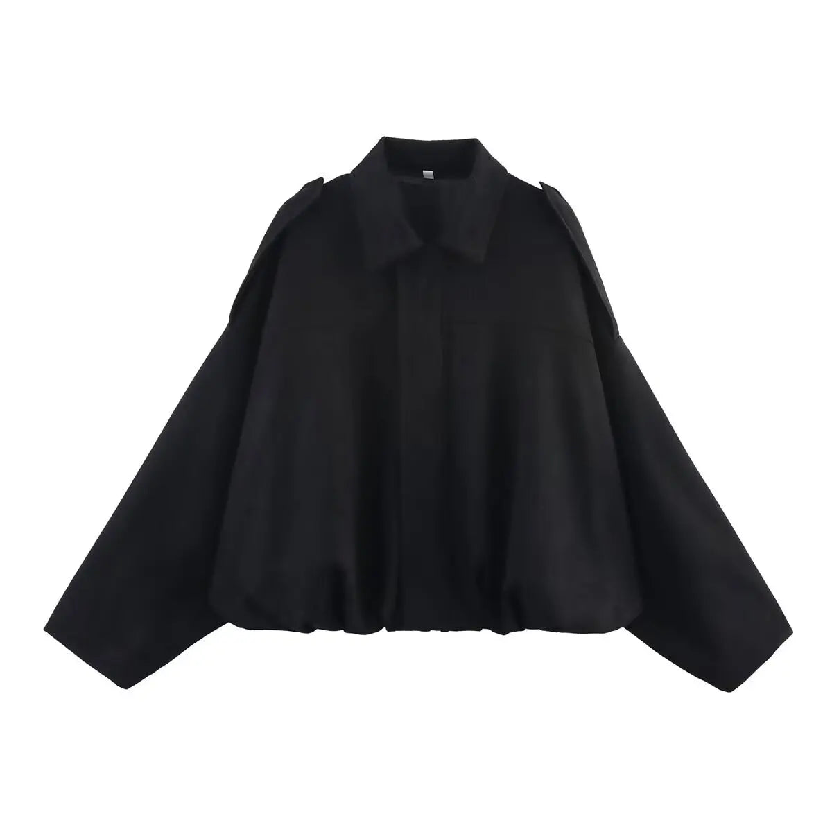 TRAF Womens Faux Suede Bomber Jacket with Loose Lapel