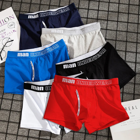 3-Pack Men's 100% Cotton Comfortable Fitted Boxers - Soft Close-Fitting Underwear