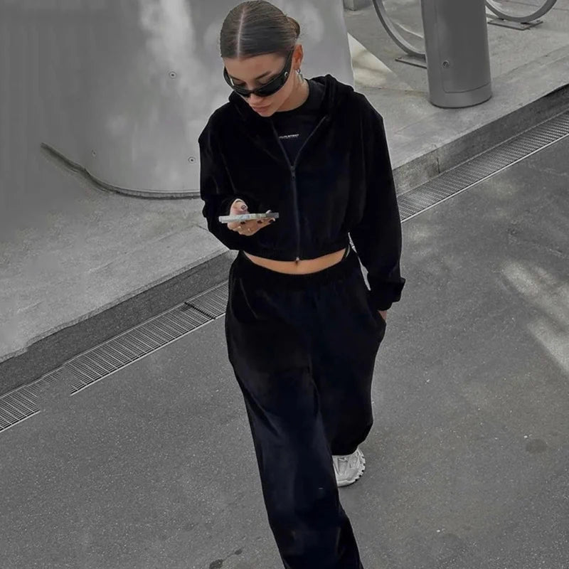 Women's 2-Piece Long Sleeve Hoodie & Sweatpants Set