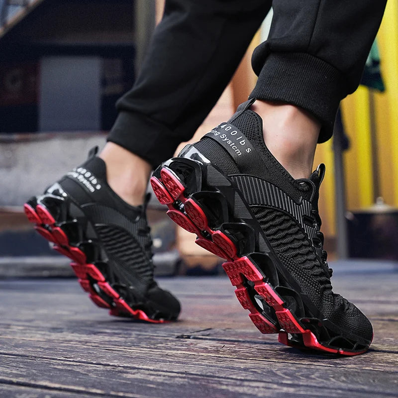 Men's Breathable Soft-Soled Lace-Up Sneakers - Comfortable & Lightweight Athletic Shoes for Men