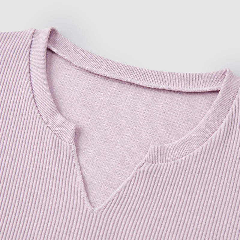 Semir Women's Slim Fit V-Neck Top - Soft, Comfortable, and Versatile Wear
