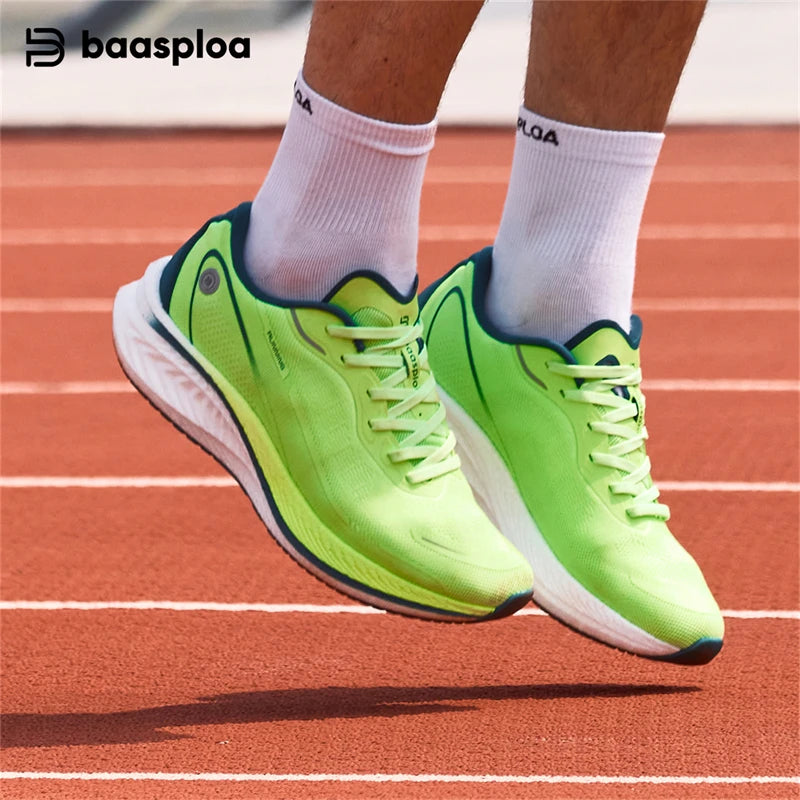 Baasploa Men's Running Shoes - Lightweight Mesh Sneakers with Carbon Plate for Enhanced Performance