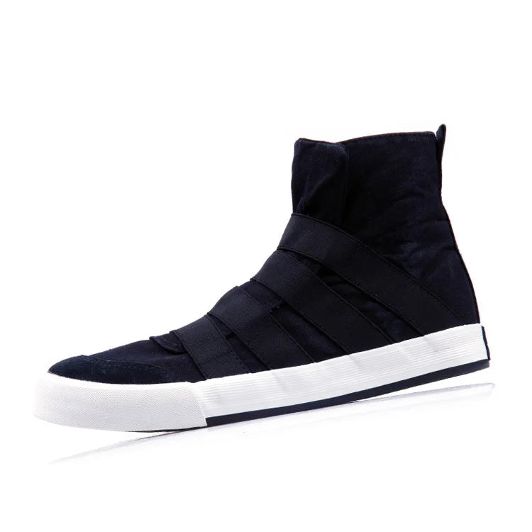 Men's High Top Slip-On Canvas Sneakers - Stylish & Comfortable Flats