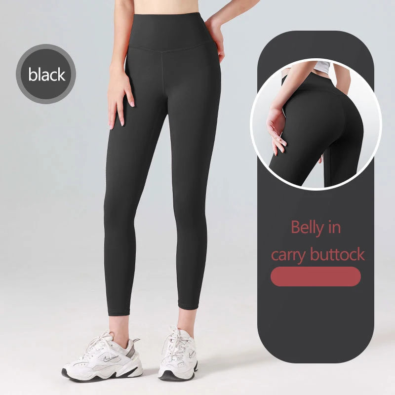 Women's High-Waisted Ribbed Yoga Pants - Various Colors