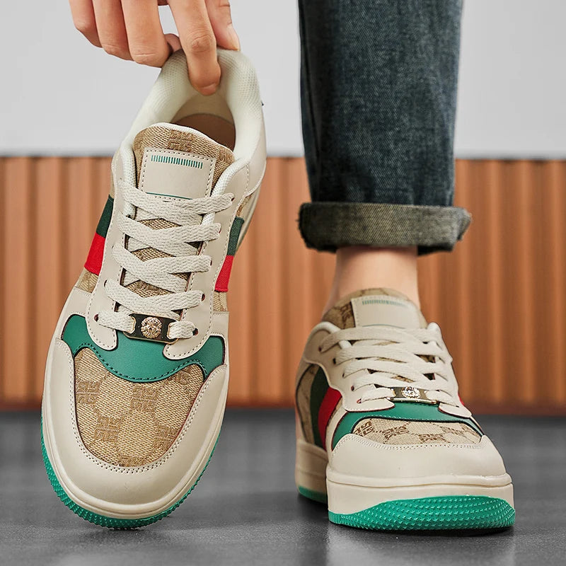 Men's Casual Breathable Non-Slip Lace-Up Sneakers – Comfortable, Lightweight Footwear