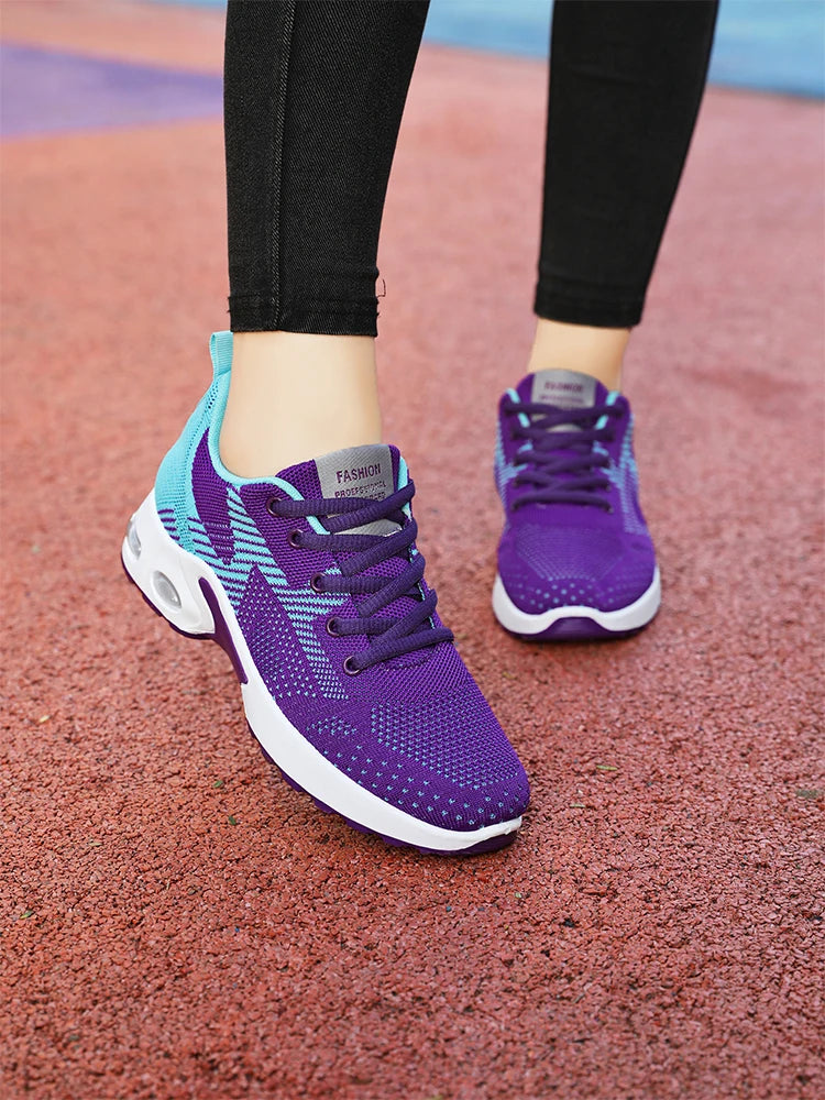 Women's Air Cushion Running Sneakers - Soft Bottom Active Wear