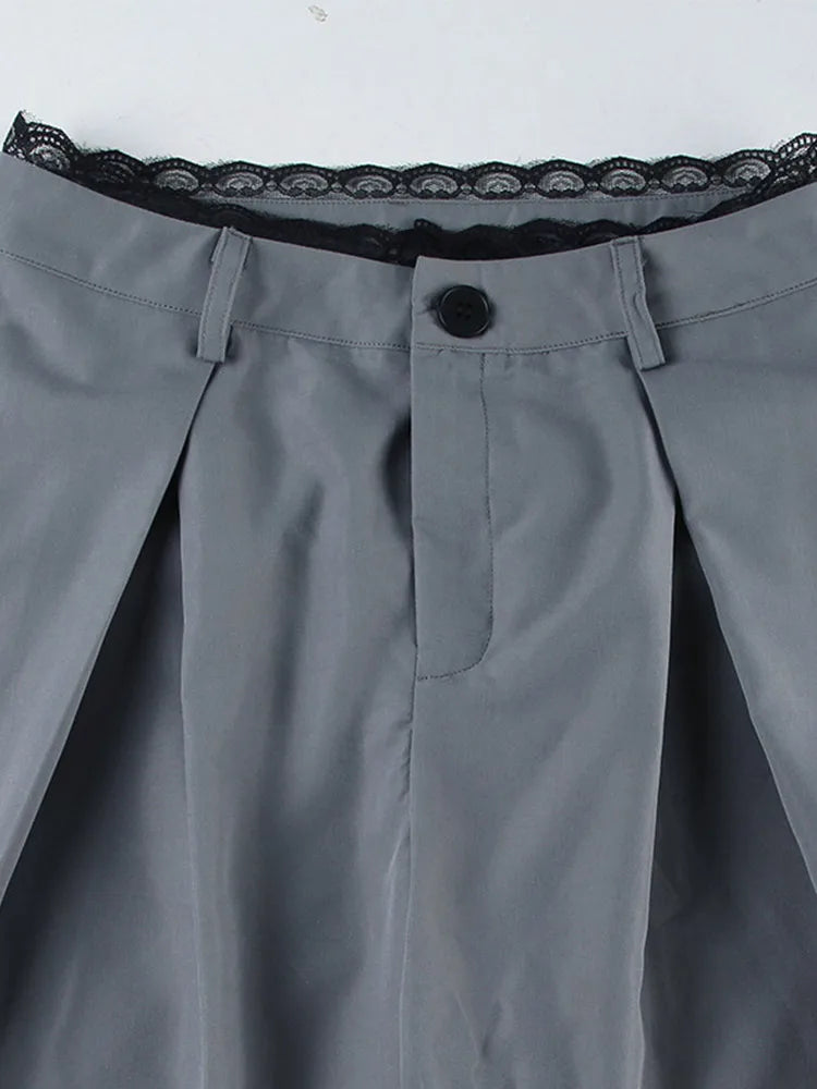 Women's Long Lace Loose Casual Straight Pants