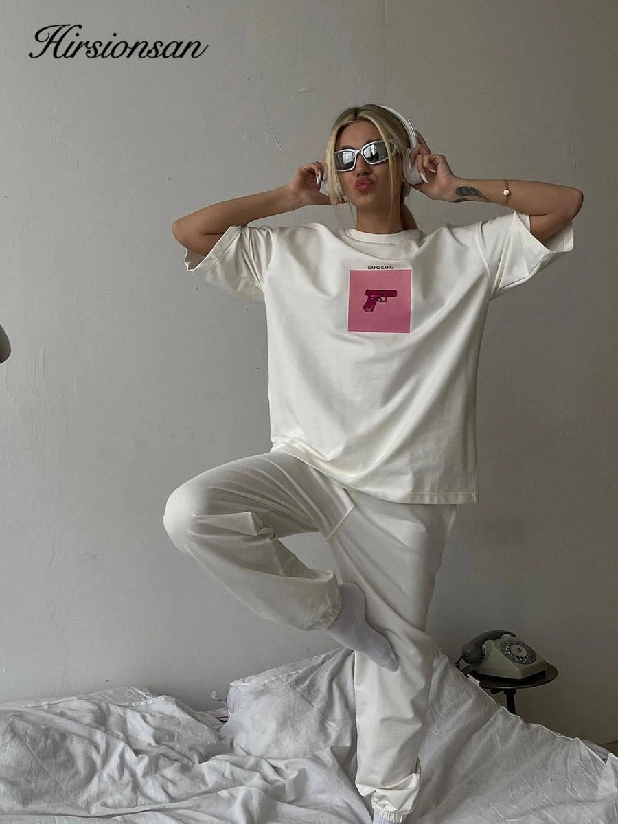 Women's Cotton Casual Loose Fit O-Neck T-Shirt