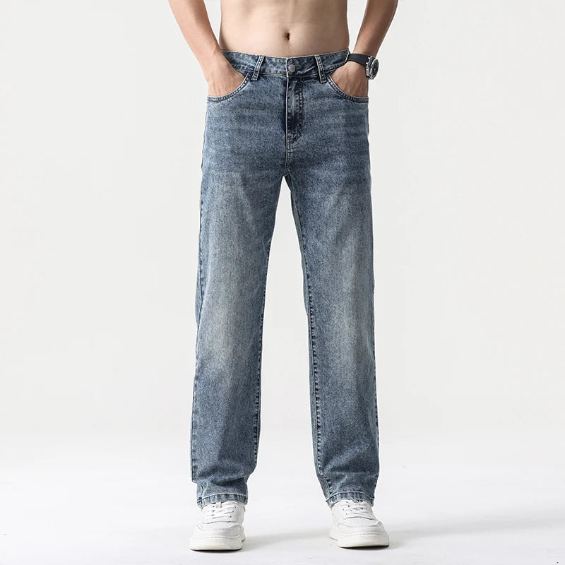 Men's Wide Leg Jeans – Baggy Fit, Straight Cut, Loose Denim Pants for Men