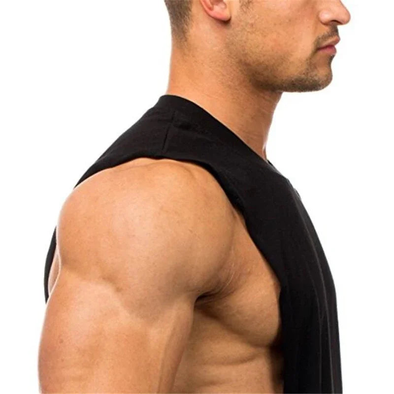 Just Gym Men's Fitness Tank Top - Side Cut Tee for Optimal Performance and Style