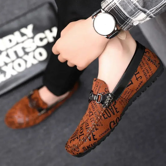 Elegant Men's Luxury Faux Leather Loafers – Casual Stylish Men's Dress Shoes