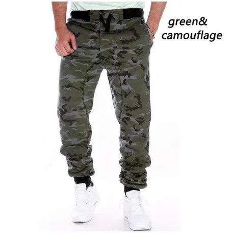Men's Slim Fit Stretchy Camouflage Drawstring Sweatpants