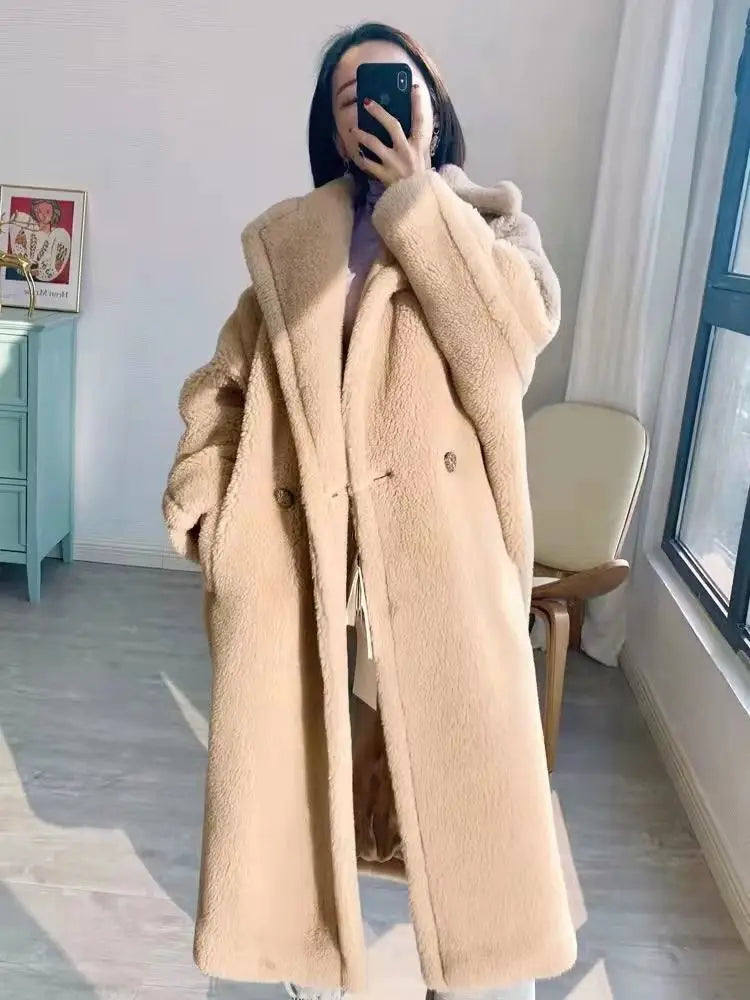 Women's Casual Loose Fit Faux Fur Coat – Thick, Warm, and Luxuriously Cozy Jacket