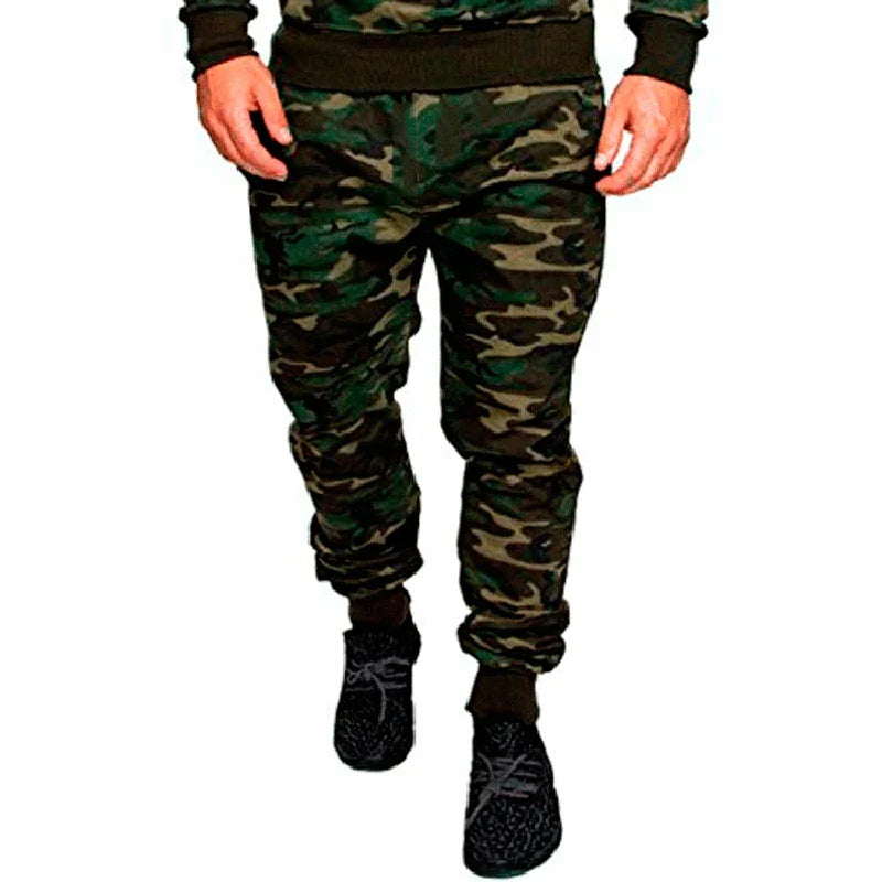Men's Slim Fit Stretchy Camouflage Drawstring Sweatpants