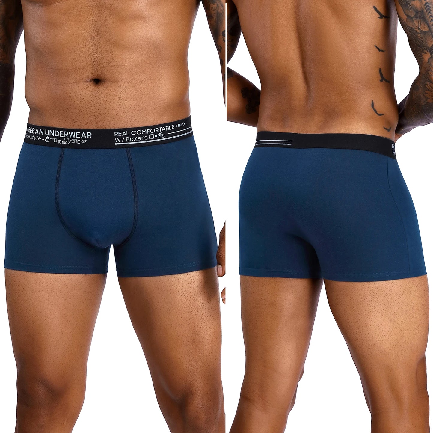 6-Pack Cotton Boxer Briefs for Men – Comfortable & Breathable Underwear Set
