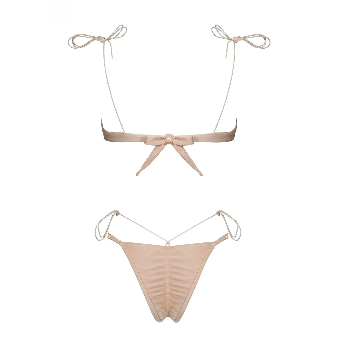 Women's Push-Up Bikini Set with Embroidery - Stylish Bathing Suit for Women