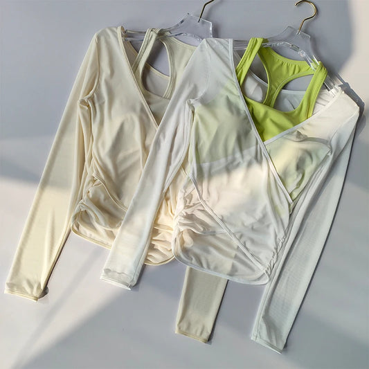 Women's Quick-Dry Mesh Two Piece Yoga Set