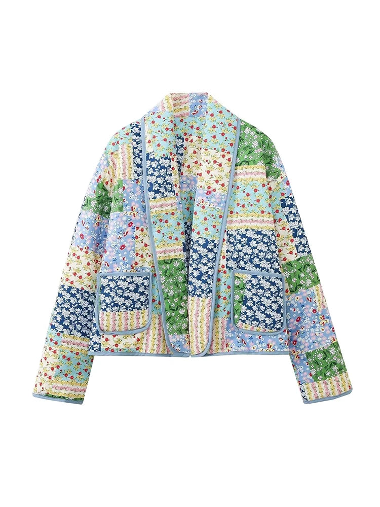 Women's Floral Pattern Cardigan Jacket