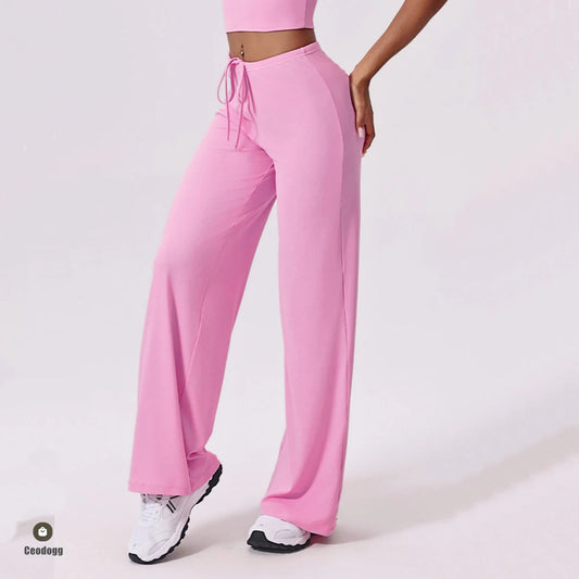 CEODOGG Women's Wide-Leg Sports Sweatpants with Loose Fit and Elastic Waist