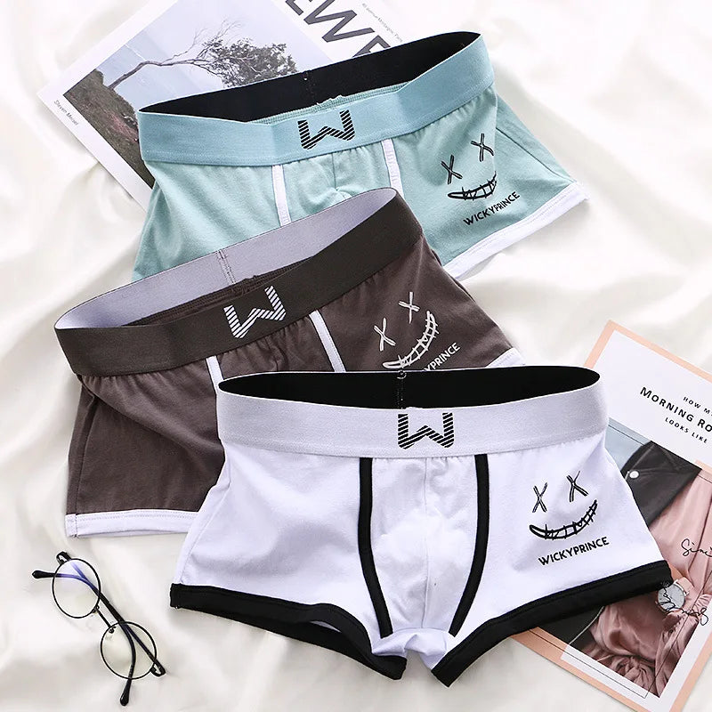 3-Pack Men's Cotton Boxer Shorts - Various Mixed Colors