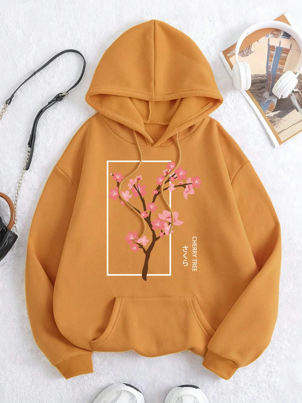 Cherry Blossom Tree in Full Bloom Women’s Loose Hoodie