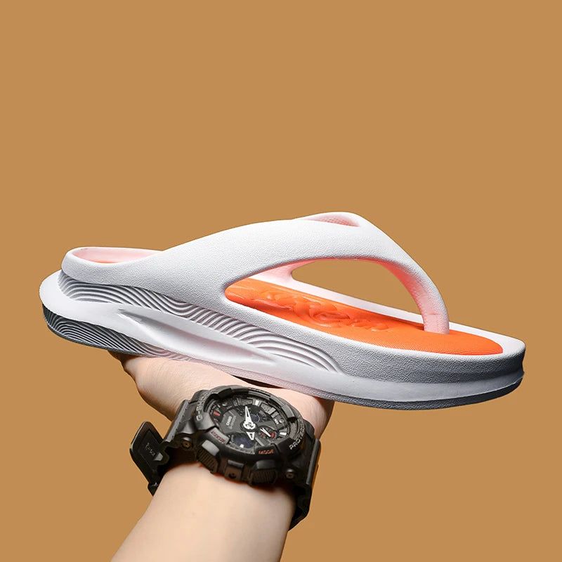 Stylish Men's Height-Increasing Flip-Flops - Comfortable Soft Slippers for Men