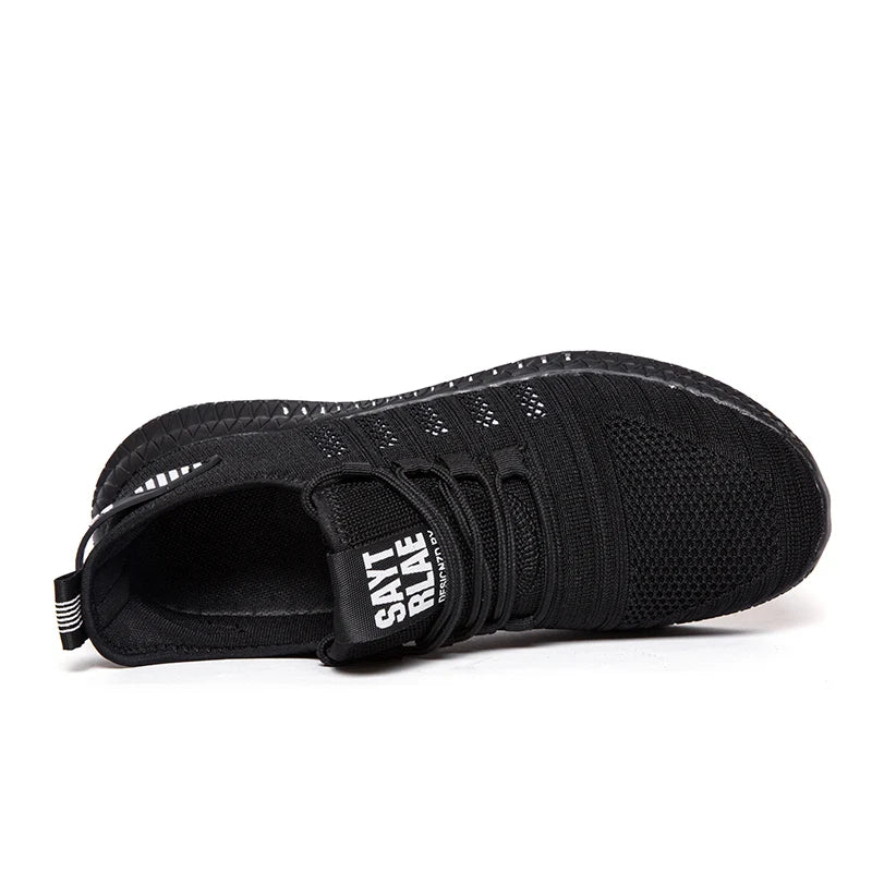 Men’s Breathable Mesh Casual Sneakers – Lightweight Lace-up Athletic Shoes