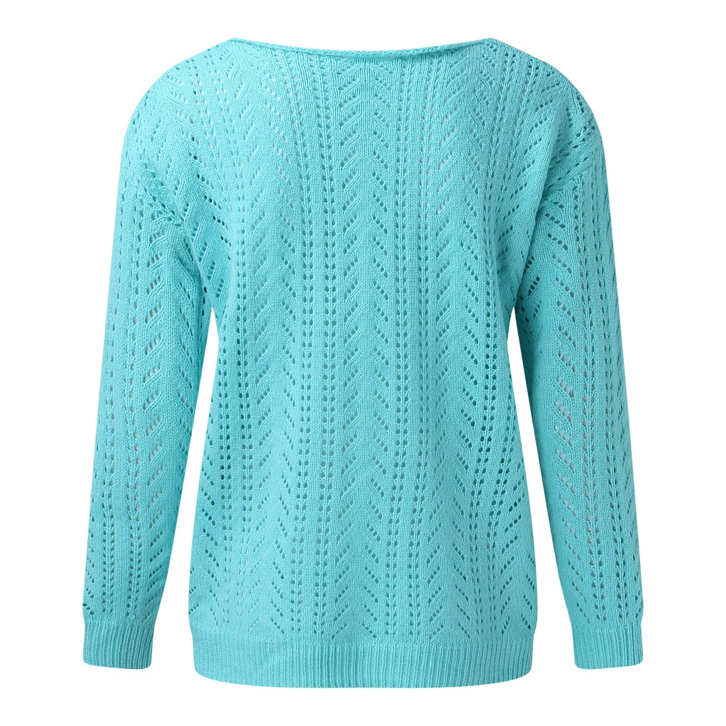Women's Hollow Knit Cardigan – Stylish Lightweight Open-Front Sweater