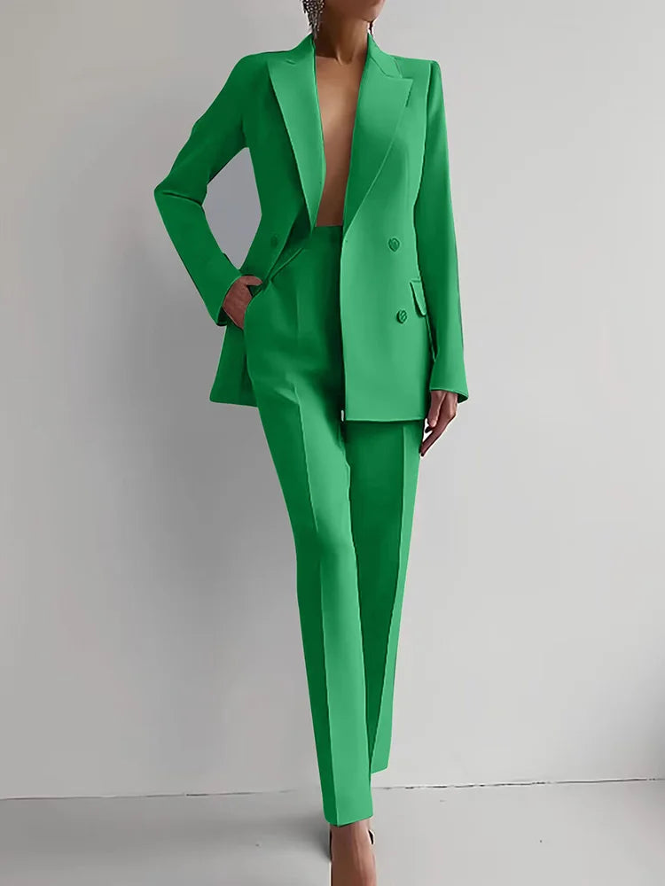 Women's Two-Piece Blazer and Pants Set