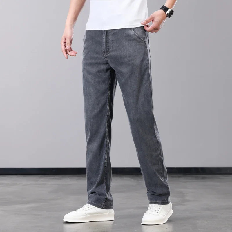 Slim Fit Men’s Jeans with Lyocell Fabric – Soft, Breathable, and Comfortable Straight Leg Denim Pants