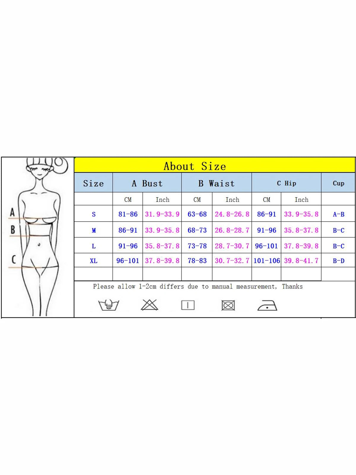 Women's High Waist One Piece Swimsuit - Bathing Suit with Patchwork Design