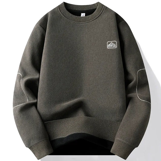 Men's Fleece-Lined Sweater - Warm, Comfortable Men's Pullover