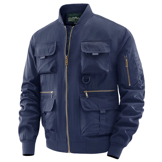 Men's Multi-Pocket Waterproof Windbreaker Tactical Jacket