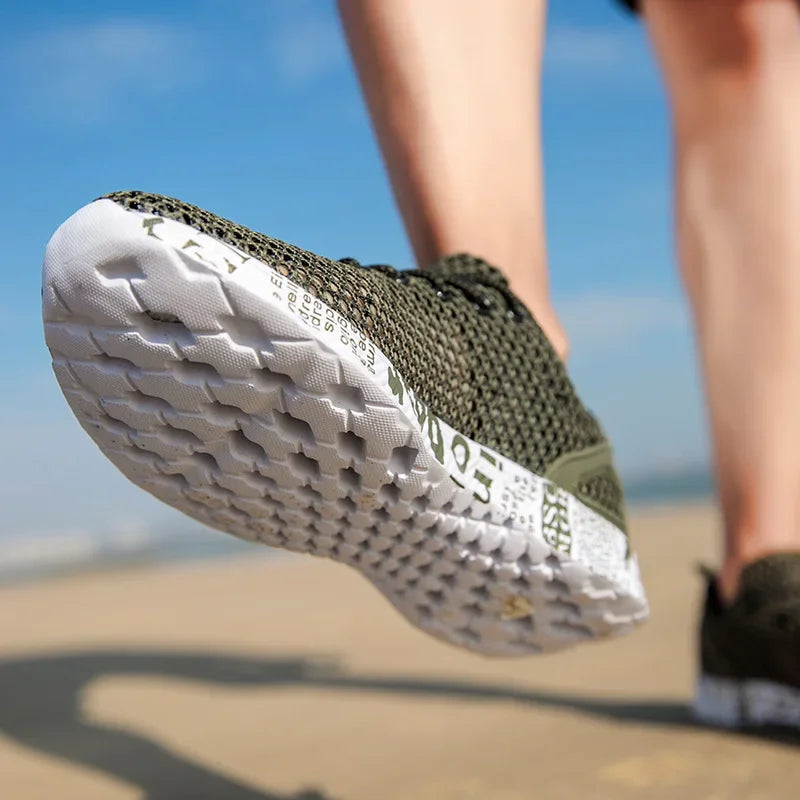 Men's Casual Air Mesh Sneakers – Trendy Foam Athletic Shoes