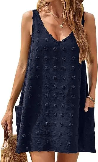 Women’s Vintage Ruffle Dress – Boho Casual Elegant Loose Fit