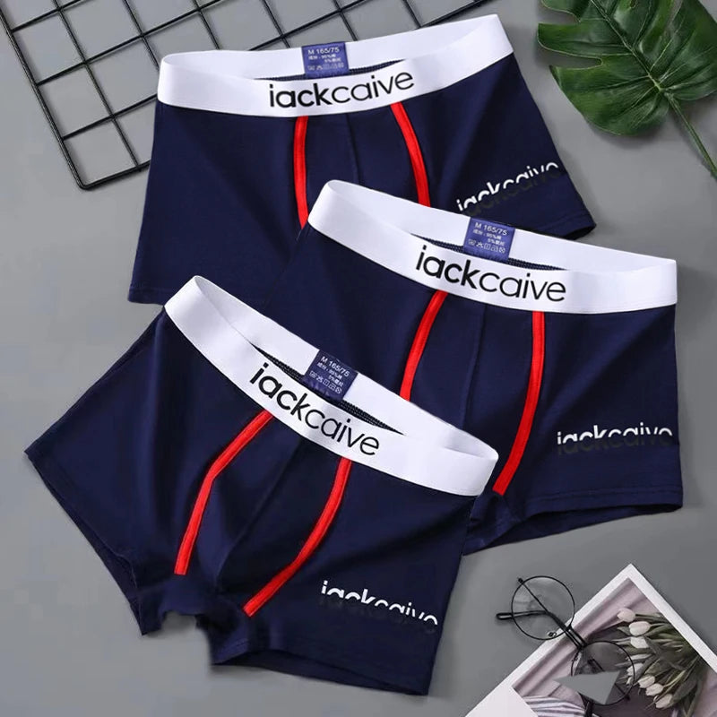 3-Pack Men's Cotton Boxer Briefs - Breathable & Comfortable - Mixed Colors
