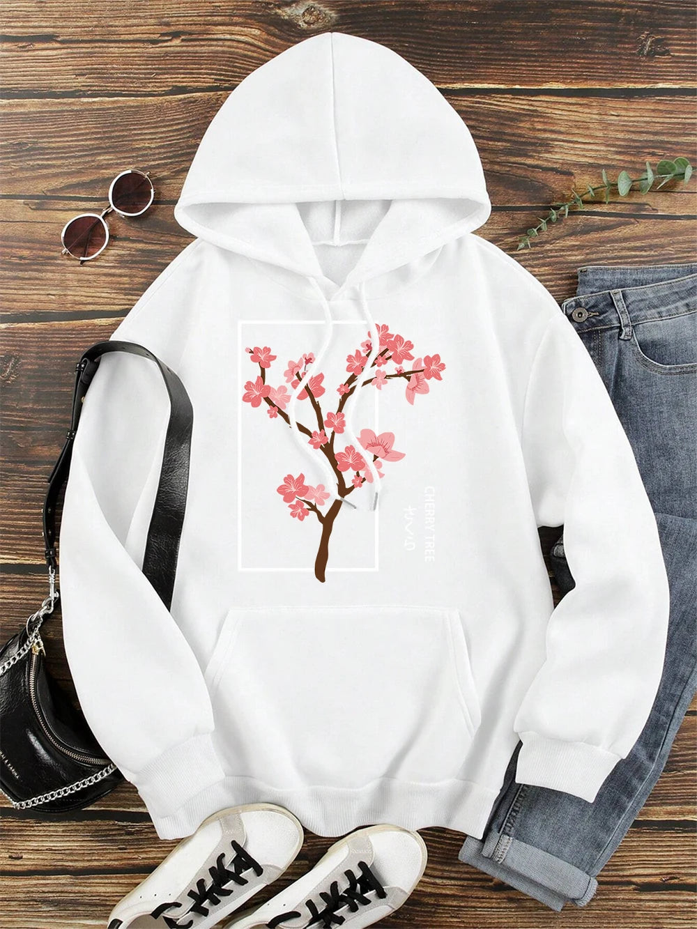 Cherry Blossom Tree in Full Bloom Women’s Loose Hoodie