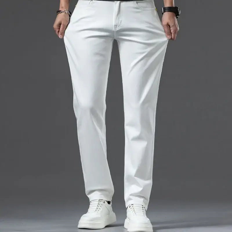 Men's Casual Straight Fit Stretch Cotton Pants