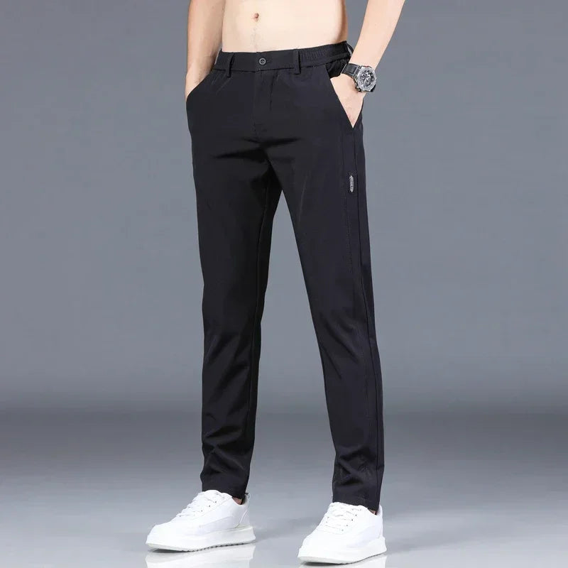 Men's Slim Fit Straight Leg Trousers