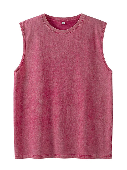 Men's Loose-Fit Cotton Tank Tops - Breathable Summer Sleeveless Vest for Men