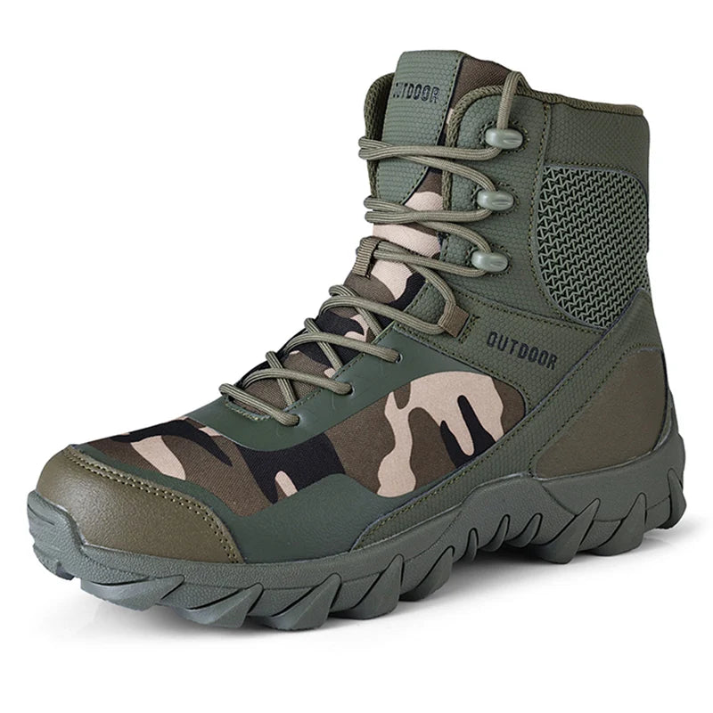 Men's Tactical Hiking Boots - Waterproof Outdoor Military Combat Boots