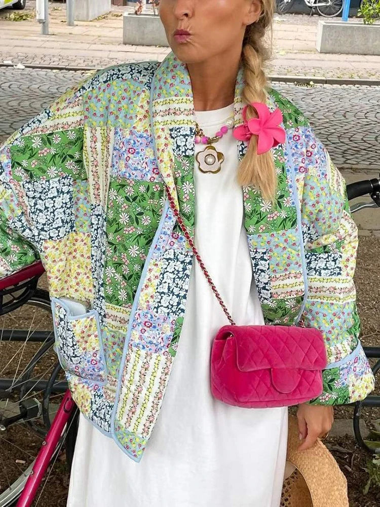 Women's Floral Pattern Cardigan Jacket