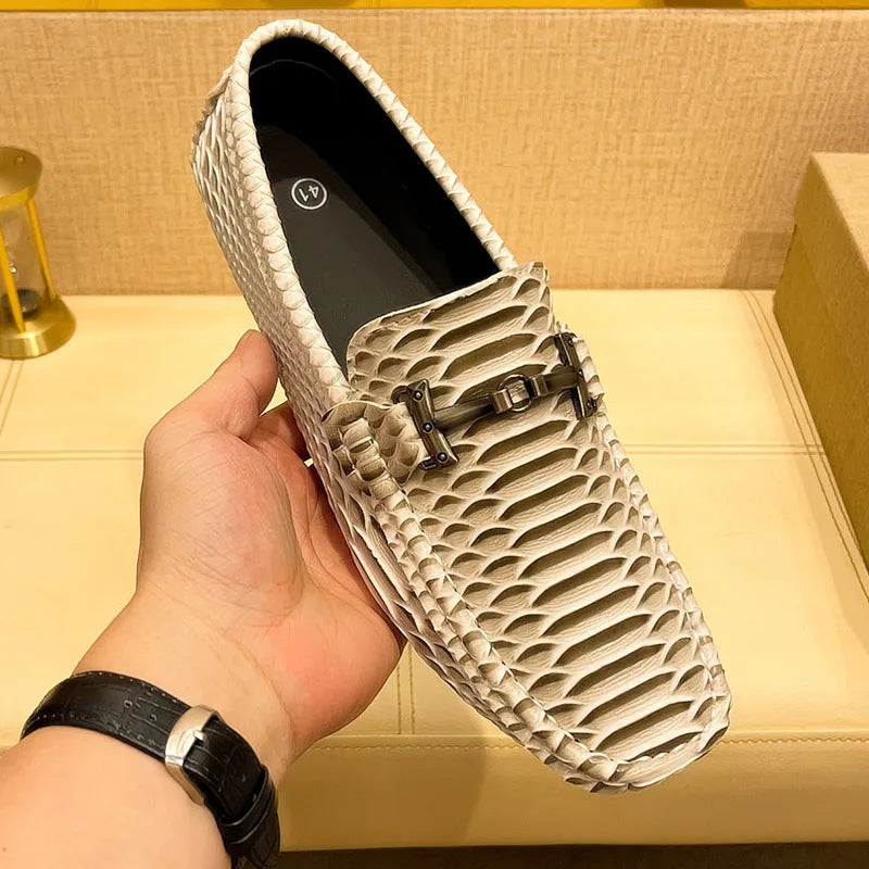 Men's Anti-Slip Breathable Ribbed Shoes – Stylish & Durable Slip-Resistant Footwear