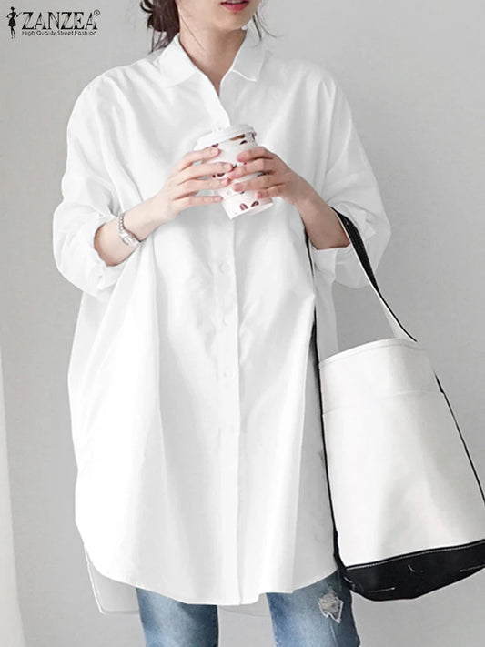 Zanzea Elegant Long Sleeve Blouse with Flare Sleeves