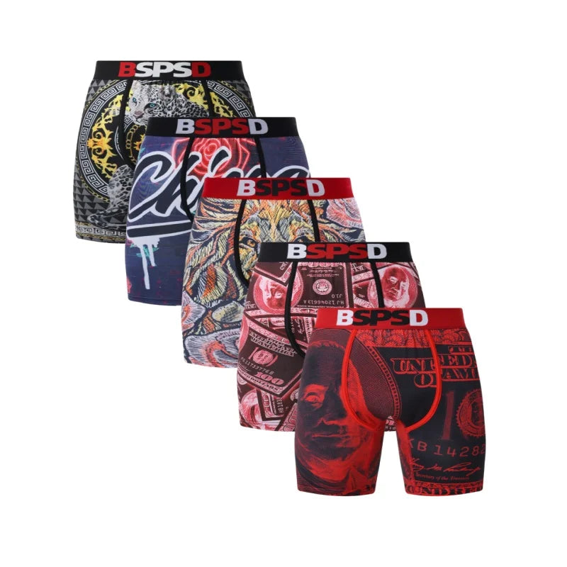 BPSD 5-Pack Men's Breathable Boxer Shorts Set