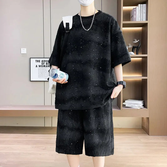 Men's Loose Fit 2-Piece T-Shirt and Shorts Set